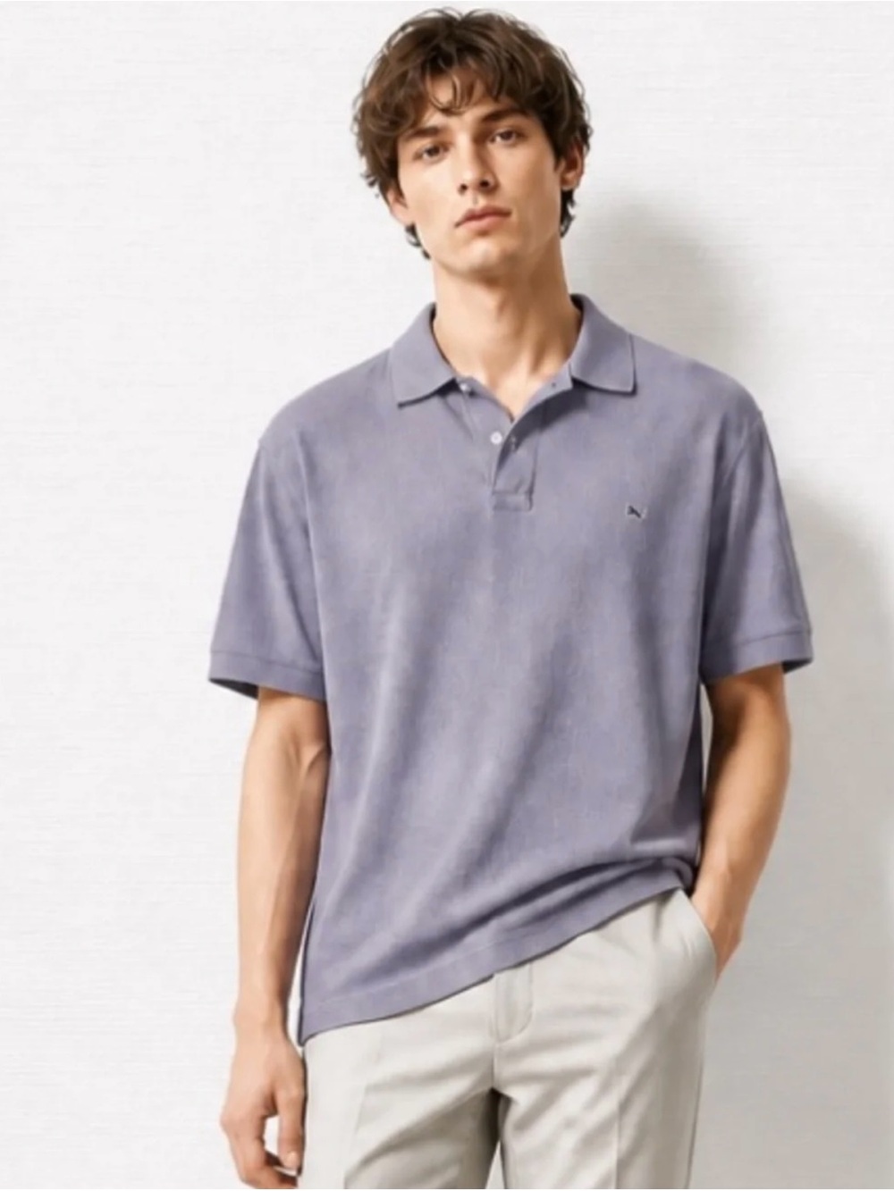 Vineyard Vines Men's Polo in Soft Lavender Size L